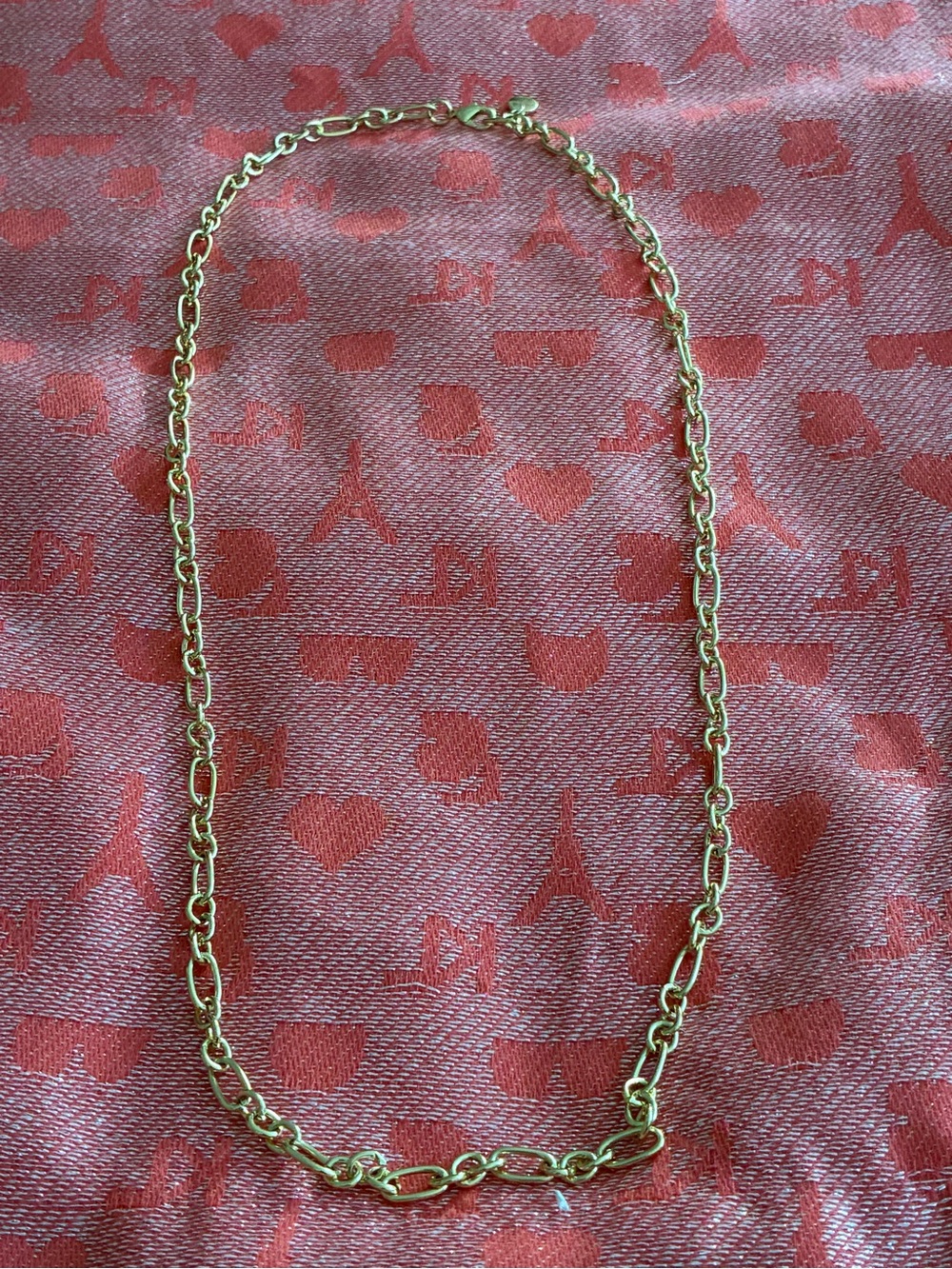 All Saints Gold-Tone Mixed Link Necklace